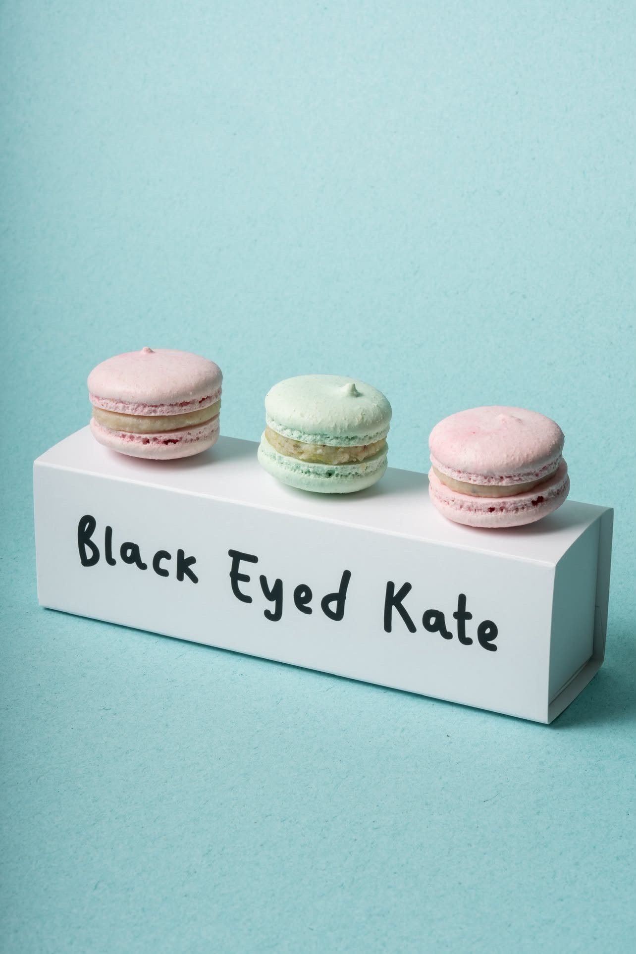 Macarons on a Black Eyed Kate box