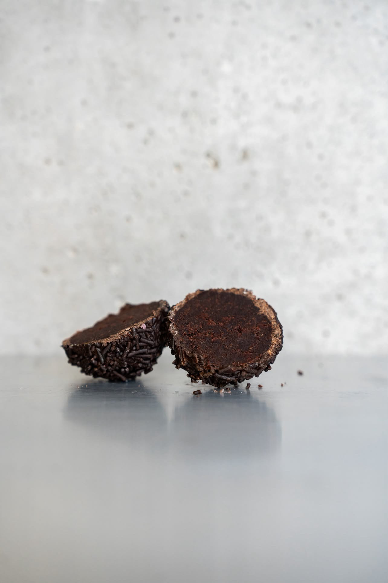 Chocolate truffle, cut open – Black Eyed Kate